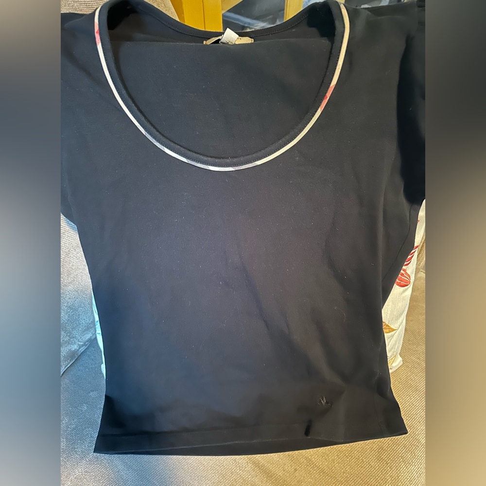 Burberry authentic Scoop neck short sleeve top, crop